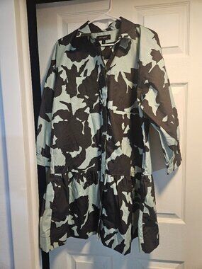 Banana Republic Blue and Green Knee Length Dress NWT